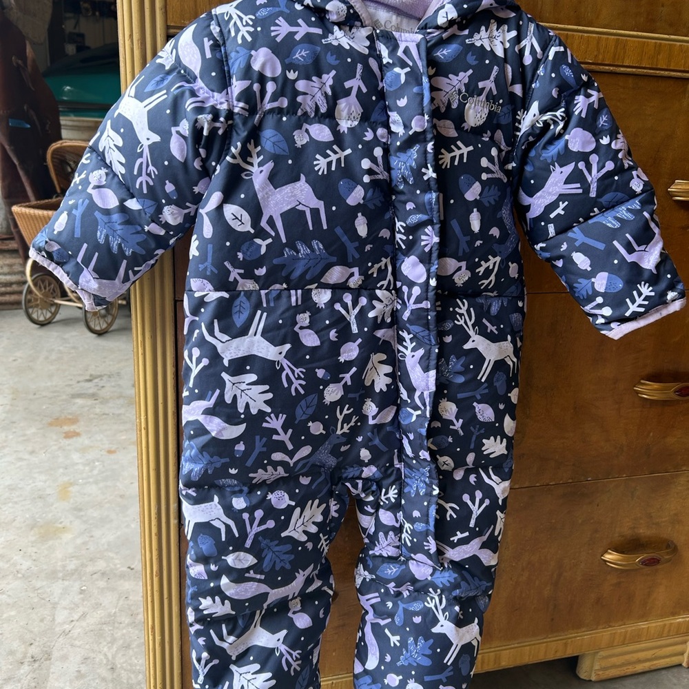 Columbia Purple and Blue Baby Snowsuit